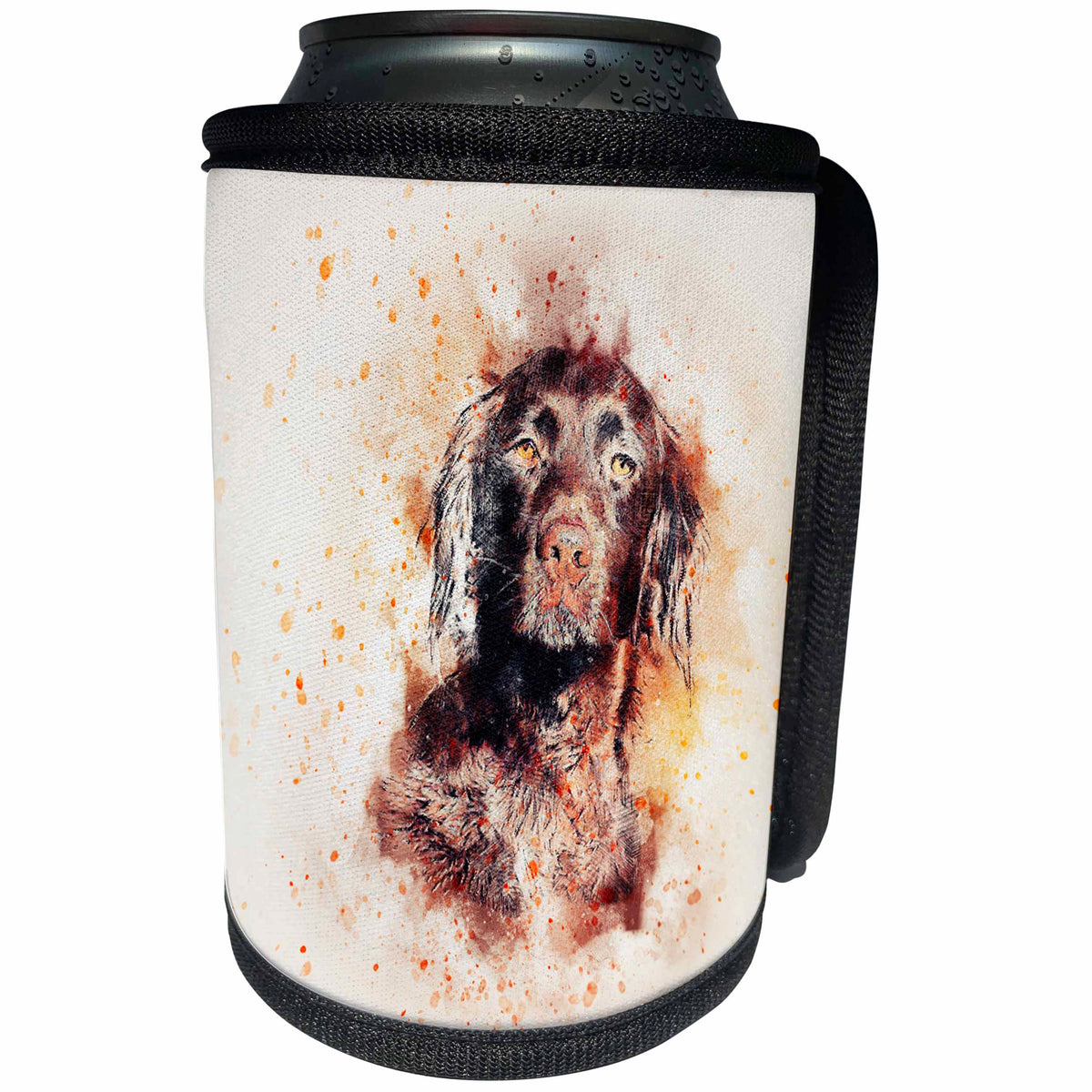 3dRose Sven Herkenrath Animal - Watercolor Dog Pet - Can Cooler Bottle Wrap (cc_280286)