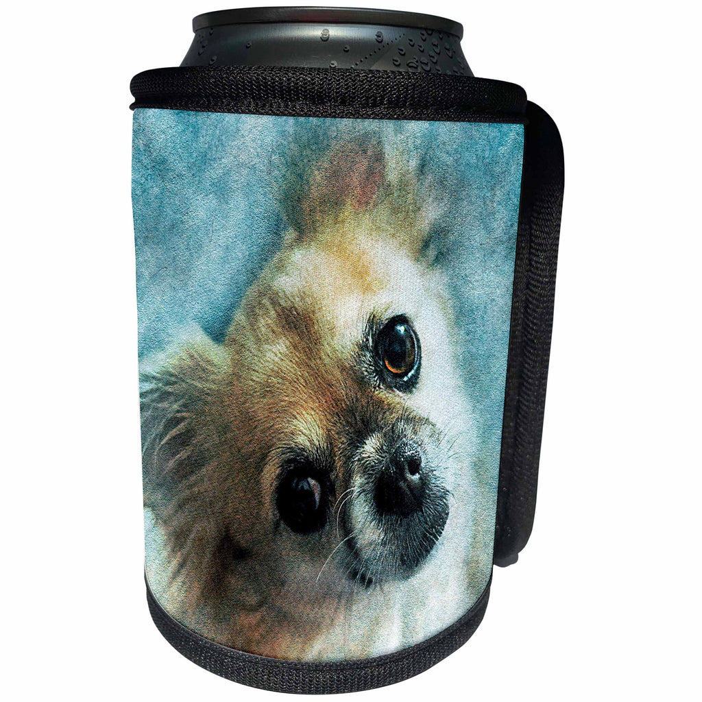 3dRose Sven Herkenrath Animal - Dog Portrait - Can Cooler Bottle Wrap (cc_280293)