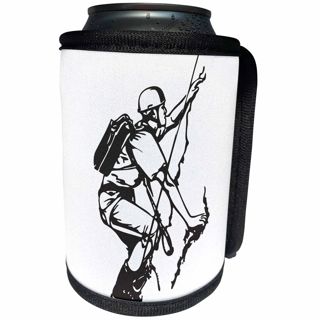 3dRose Sven Herkenrath Sport - Climbing Rock Mountain Climb Sport Extreme Risk - Can Cooler Bottle Wrap (cc_280317)
