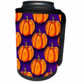 3dRose Sven Herkenrath Art - Pattern Design of Pumpkins for Halloween and Parties - Can Cooler Bottle Wrap (cc_280319)