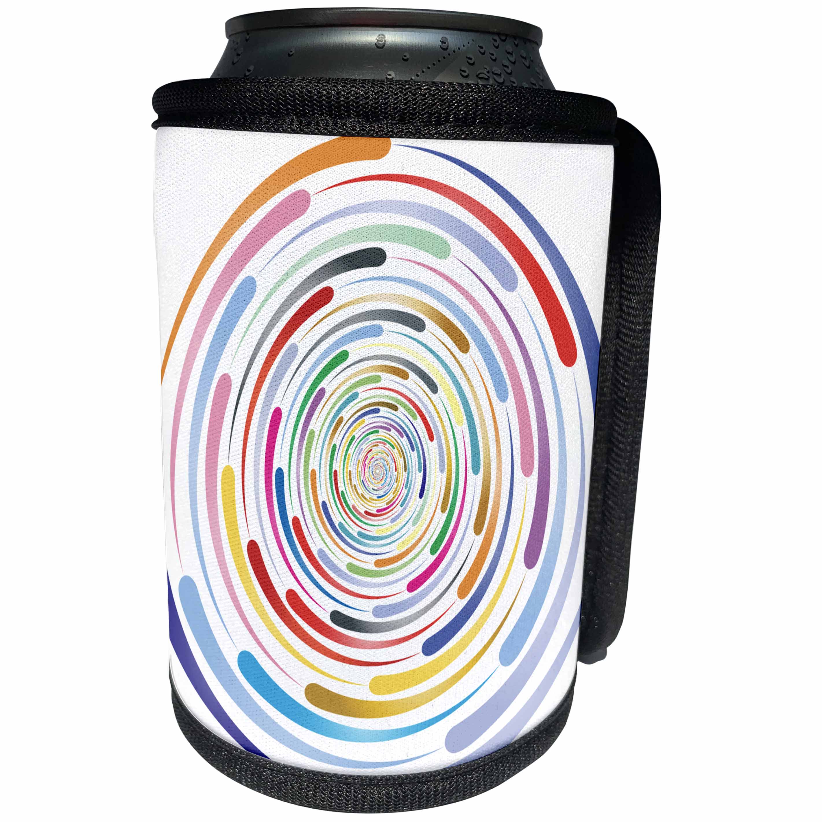 3dRose Sven Herkenrath Art - Abstract Colorful Multicolor Circle - Can Cooler Bottle Wrap (cc_280330)