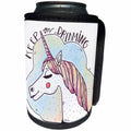 3dRose Sven Herkenrath Animal - Funny Fantasy Unicorn Horse Keep on Dreaming - Can Cooler Bottle Wrap (cc_280355)