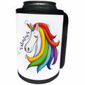 3dRose Sven Herkenrath Animal - Funny Fantasy Unicorn with Rainbow Fabulous - Can Cooler Bottle Wrap (cc_280357)