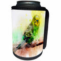 3dRose Sven Herkenrath Animal - Budgie Budgerigar Parakeet with Watercolor Style - Can Cooler Bottle Wrap (cc_280365)