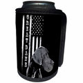 3dRose Sven Herkenrath Animal - A Cute Great Dane Dog on Black And White American Flag - Can Cooler Bottle Wrap (cc_280397)