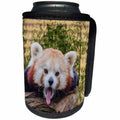3dRose Sven Herkenrath Animal - An Cute and Fluffy Red Panda Sticking Out Its Tongue - Can Cooler Bottle Wrap (cc_280423)