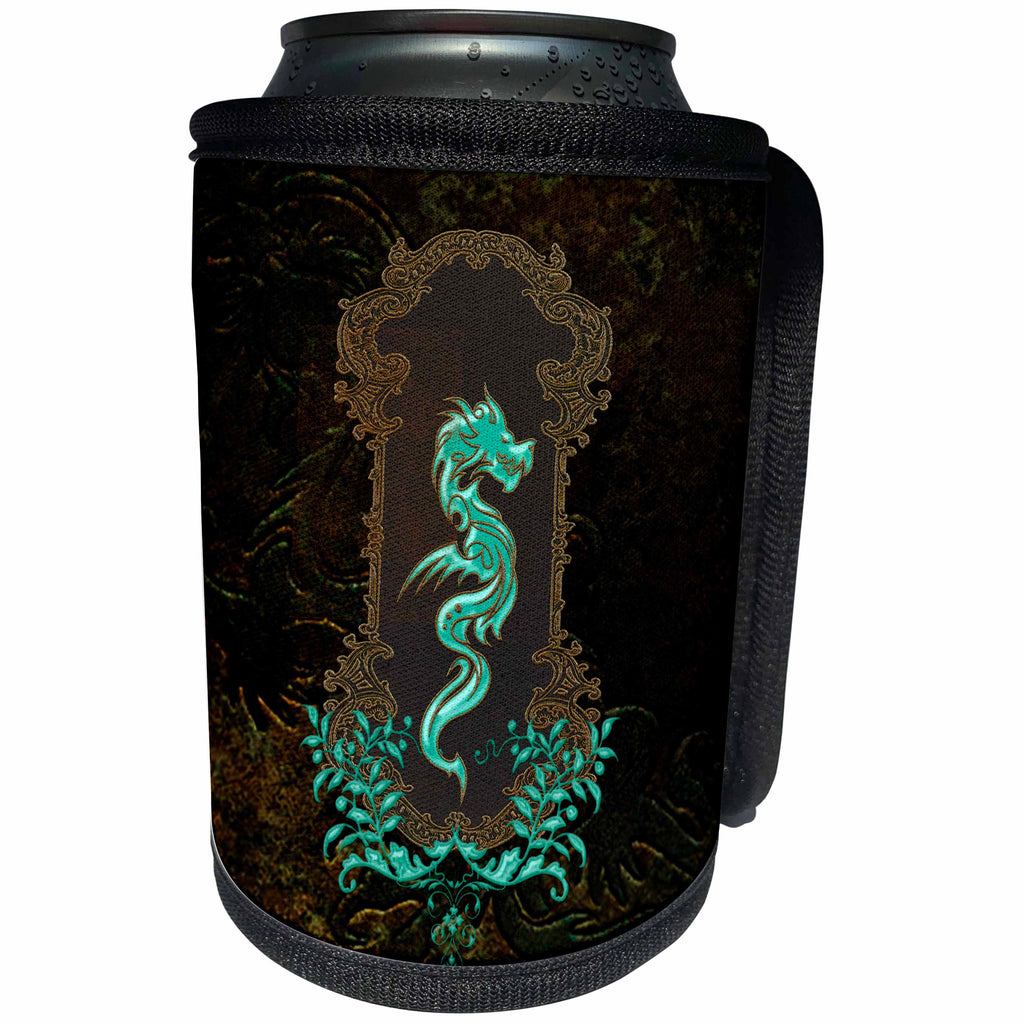 3dRose Heike Köhnen Design Sign Symbol - Awesome Chinese dragon - Can Cooler Bottle Wrap (cc_280488)