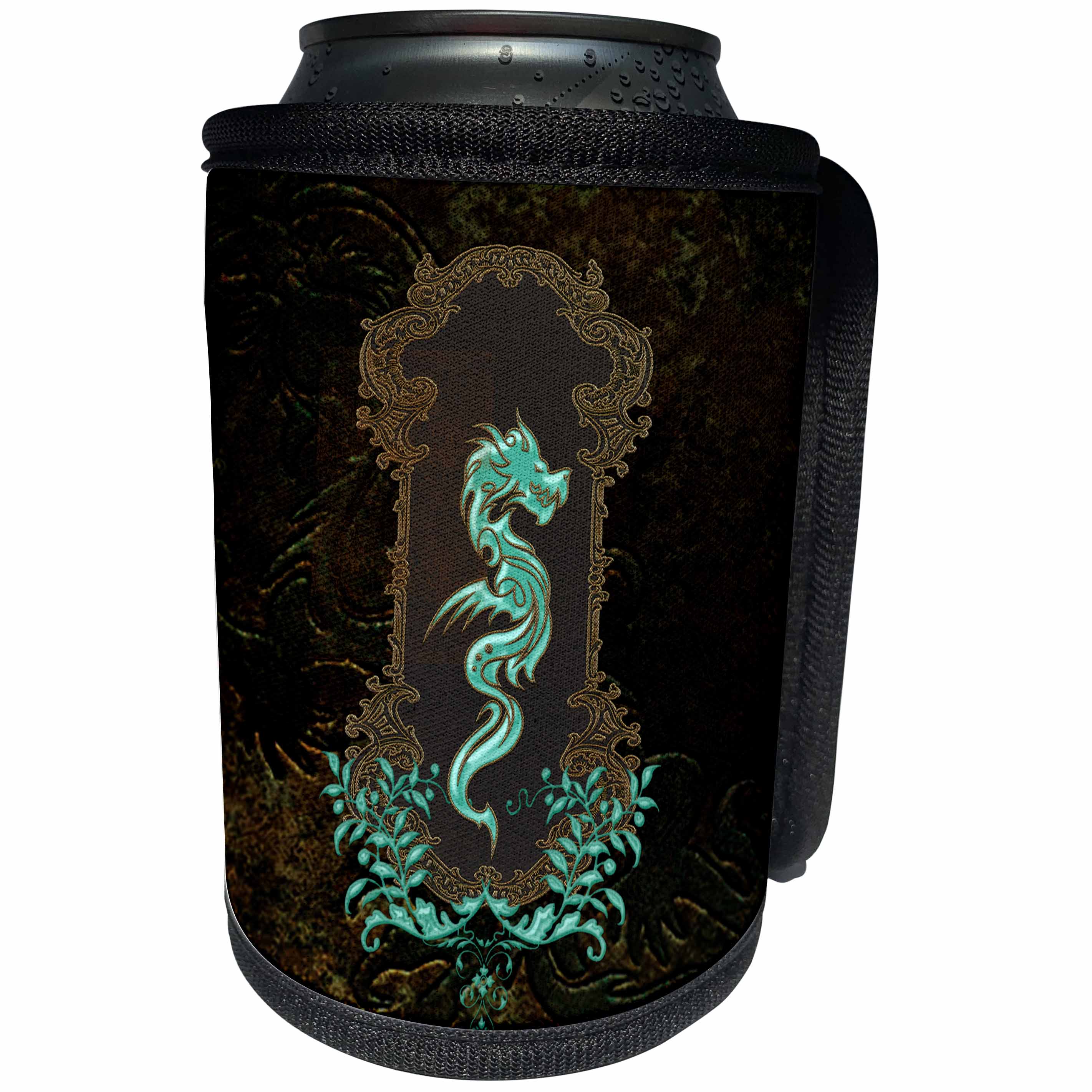 3dRose Heike Köhnen Design Sign Symbol - Awesome Chinese dragon - Can Cooler Bottle Wrap (cc_280488)
