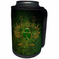 3dRose Heike Köhnen Design Holiday - Happy St. Patricks day with clover - Can Cooler Bottle Wrap (cc_280491)