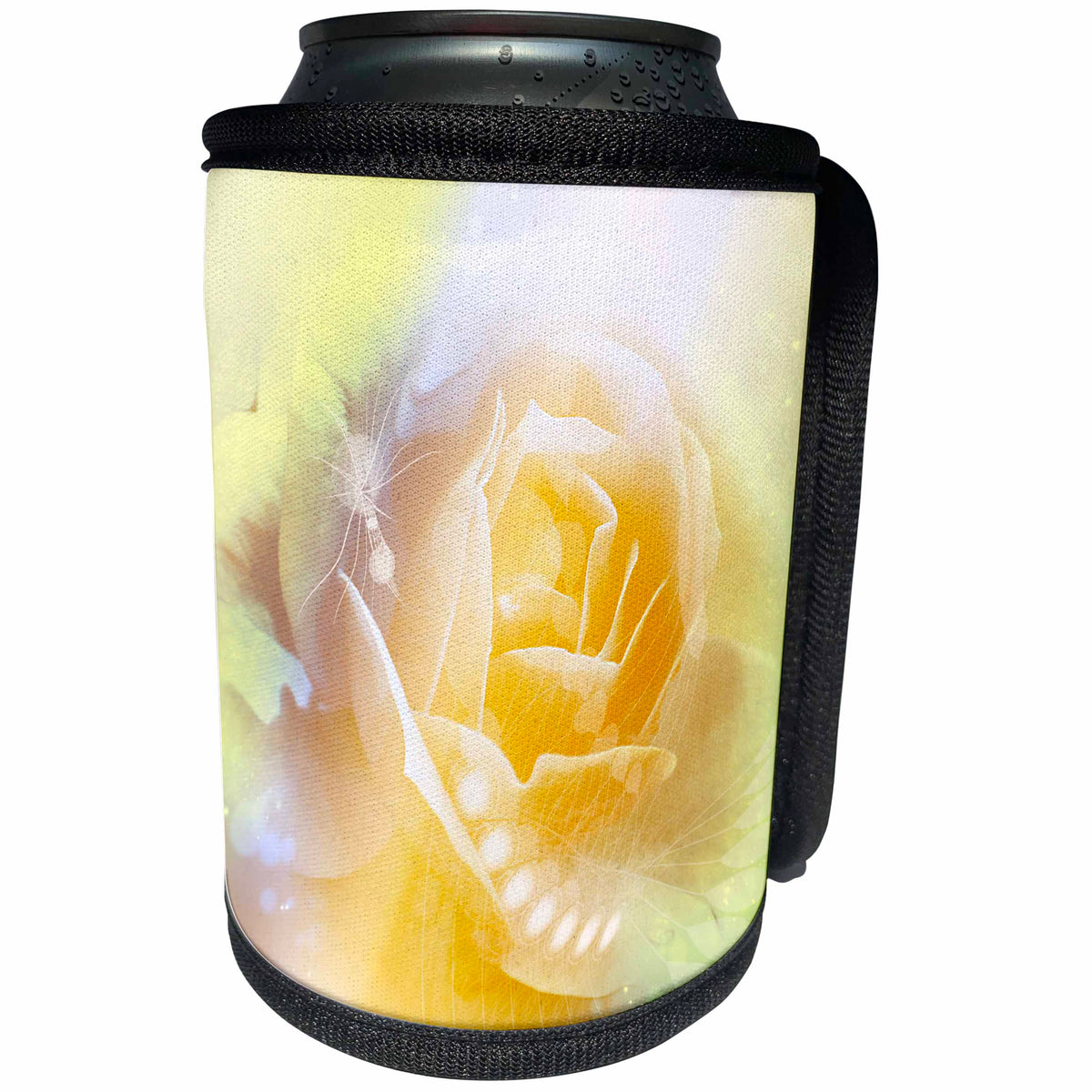3dRose Heike Köhnen Design Nature Flowers - Wonderful yellow rose - Can Cooler Bottle Wrap (cc_280505)