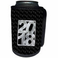 3dRose Beverly Turner Graduation Design - 2018 on Silver and Black Color, Graduation Diplomas - Can Cooler Bottle Wrap (cc_280517)
