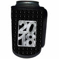 3dRose Beverly Turner Graduation Design - 2018 on Silver and Black Color, Graduation Caps - Can Cooler Bottle Wrap (cc_280518)