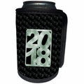 3dRose Beverly Turner Graduation Design - 2018 on Pastel Green and Black Color, Graduation Diplomas - Can Cooler Bottle Wrap (cc_280526)