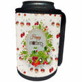 3dRose Beverly Turner Mothers Day Design - Happy Mothers Day, Strawberries, Watermelon, Kiwi, Strawberry Design - Can Cooler Bottle Wrap (cc_280559)