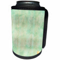 3dRose PS Glam - Image of Mint Gold Watercolor Stripes Heart - Can Cooler Bottle Wrap (cc_280726)