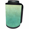 3dRose PS Glam - Mint Green Ombre Chevron Stripes - Can Cooler Bottle Wrap (cc_280730)