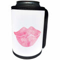 3dRose PS Glam - Pretty Pink Watercolor Lips - Can Cooler Bottle Wrap (cc_280740)