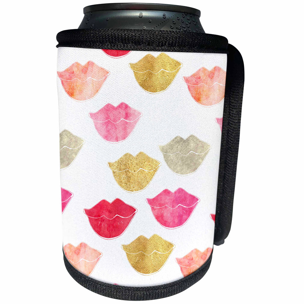 3dRose PS Glam - Glam Lips - Can Cooler Bottle Wrap (cc_280742)