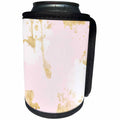 3dRose PS Glam - Blush White Gold Pink Watercolor - Can Cooler Bottle Wrap (cc_280757)