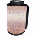 3dRose PS Stars - Image of Pink Gold Stars Confetti Ombre - Can Cooler Bottle Wrap (cc_280777)