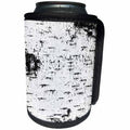 3dRose Alexis Photography - Texture Wood - Birch tree bark in black and white. Lines and spots of black color - Can Cooler Bottle Wrap (cc_280796)