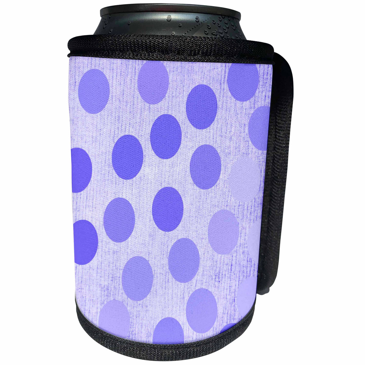 3dRose Patricia Sanders Creations - Large Purple Dots - Can Cooler Bottle Wrap (cc_28082)