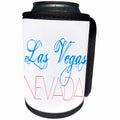 3dRose Alexis Design - American Cities - American Cities - Las Vegas Nevada red and blue on white - Can Cooler Bottle Wrap (cc_280827)