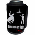 3dRose Alexis Design - Quotes O.Henry - Funny O.Henry quote. Bolivar cannot carry double. On black - Can Cooler Bottle Wrap (cc_280995)