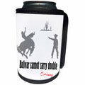 3dRose Alexis Design - Quotes O.Henry - Funny O.Henry quote. Bolivar cannot carry double. On white - Can Cooler Bottle Wrap (cc_280996)