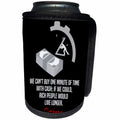 3dRose Alexis Design - Quotes O.Henry - Funny O.Henry quote. We cannot buy one minute of time. On black - Can Cooler Bottle Wrap (cc_280997)