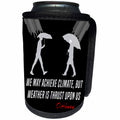 3dRose Alexis Design - Quotes O.Henry - Funny O.Henry quote. We may achieve climate, but weather is. On black - Can Cooler Bottle Wrap (cc_280999)