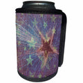 3dRose Patricia Sanders Creations - Shining Gold Stars - Can Cooler Bottle Wrap (cc_28100)