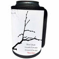 3dRose Alexis Photography - Seasons Winter - Black tree branch, drops of rain water, winter wind solitude haiku - Can Cooler Bottle Wrap (cc_281001)