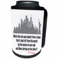 3dRose Alexis Design - Quotes O.Henry - Funny O.Henry quote. What else can you expect from a town. On white - Can Cooler Bottle Wrap (cc_281004)