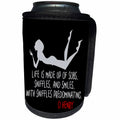 3dRose Alexis Design - Quotes O.Henry - Funny O.Henry quote. Life is made up of sobs, sniffles. On black - Can Cooler Bottle Wrap (cc_281009)