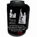 3dRose Alexis Design - Quotes O.Henry - Funny O.Henry quote. Young artists must pave their way. On black - Can Cooler Bottle Wrap (cc_281011)