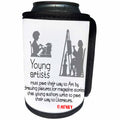 3dRose Alexis Design - Quotes O.Henry - Funny O.Henry quote. Young artists must pave their way. On white - Can Cooler Bottle Wrap (cc_281012)