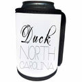 3dRose Alexis Design - American Beaches - American Beaches - Duck, North Carolina, black on white - Can Cooler Bottle Wrap (cc_281013)