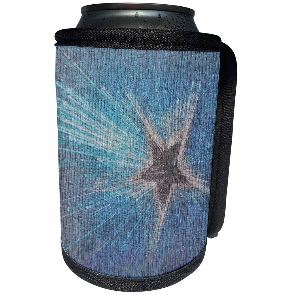 3dRose Patricia Sanders Creations - Shining Star - Can Cooler Bottle Wrap (cc_28102)