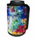 3dRose Alexis Photography - Abstracts - Abstract Artistic Oil Paint Palette. Multicolor - Can Cooler Bottle Wrap (cc_281035)