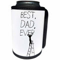 3dRose Alexis Design - Funny Worker - Man worker stands on a ladder, chisels the text Best. Dad. Ever. - Can Cooler Bottle Wrap (cc_281060)