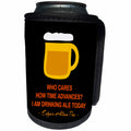 3dRose Alexis Design - Quotes Beer - Edgar Allan Poe quote on beer Who cares how time advances on black - Can Cooler Bottle Wrap (cc_281096)