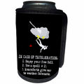 3dRose Alexis Design - Funny Witch - In case of thunderation witch flight accident instruction on black - Can Cooler Bottle Wrap (cc_281107)