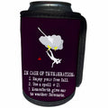 3dRose Alexis Design - Funny Witch - In case of thunderation witch flight accident instruction on violet - Can Cooler Bottle Wrap (cc_281108)