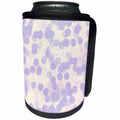 3dRose Patricia Sanders Creations - Lavender and White Dots - Can Cooler Bottle Wrap (cc_28115)