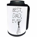 3dRose Alexis Design - Funny Worker - Woman worker stands on a ladder, chisels the text Best. Dad. Ever. - Can Cooler Bottle Wrap (cc_281269)