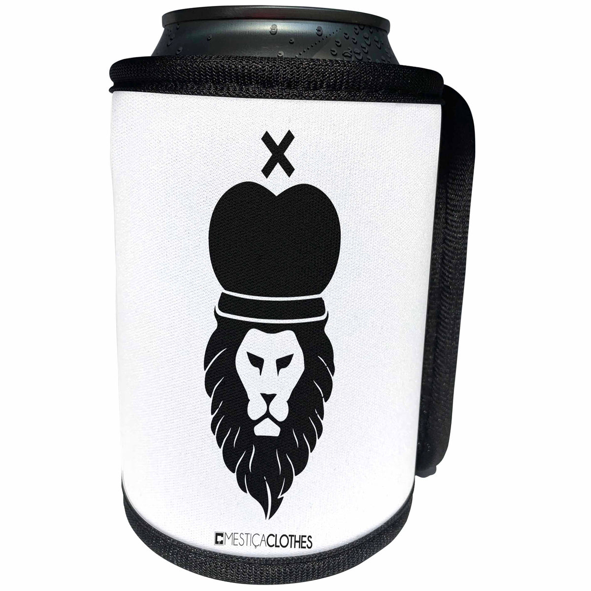 3dRose Animals - Vector - Vector design of an lion with crown - Can Cooler Bottle Wrap (cc_281481)