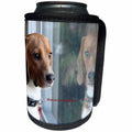 3dRose Russell Foote Photography-Dogs - Beagle looking out the window for his human - Can Cooler Bottle Wrap (cc_281492)