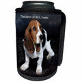 3dRose Russell Foote Photography-Dogs - Innocent looking basset hound puppy - Can Cooler Bottle Wrap (cc_281498)
