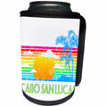 3dRose MacDonald Creative Studios – Cabo - Vintage Cabo San Lucas tropical sunset and palm tree - Can Cooler Bottle Wrap (cc_281502)